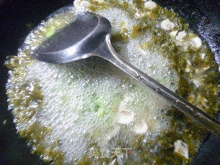 雪菜蘑菇蚕豆羹的做法步骤:6