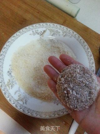 脆皮香菇虾肉饼的做法步骤:5