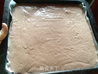 长颈鹿纹可可蛋糕卷的做法步骤:5