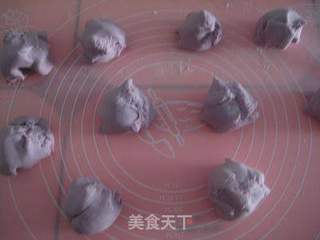 奶香紫薯馒头的做法步骤:8