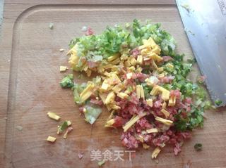 香葱芝士火腿饼干的做法步骤:3