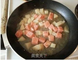 三文鱼奶油土豆汤—美味法式浓汤的做法步骤:7