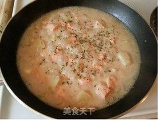 三文鱼奶油土豆汤—美味法式浓汤的做法步骤：9