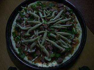 白玉菇牛肉披萨的做法步骤:8