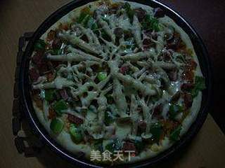 白玉菇牛肉披萨的做法步骤:10