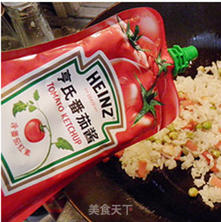 【亨氏茄汁主义】----蛋包饭的做法步骤:5