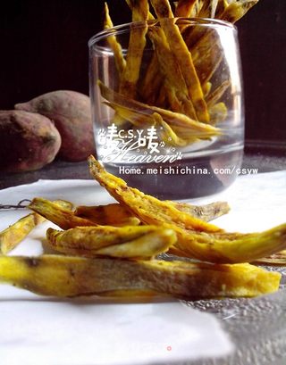 【吧唧吧唧的健康磨嘴小零食】自制黑椒红薯条的做法步骤:6