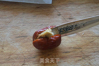 笑口常开——糯米红枣的做法步骤:4