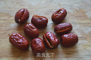 笑口常开——糯米红枣的做法步骤:5