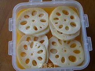 橙汁藕片的做法步骤:7