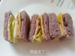 黑米金枪鱼三明治的做法步骤:4