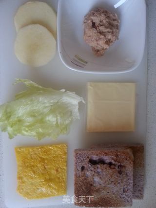 黑米金枪鱼三明治的做法步骤:3