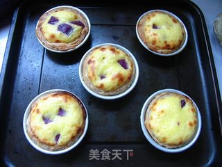 快手蛋挞之——紫苏紫薯蛋挞的做法步骤:12