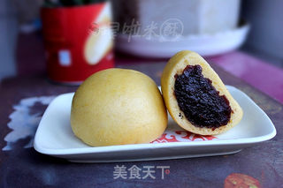 甜甜蜜蜜,蒸蒸日上——南瓜豆沙包的做法步骤:12