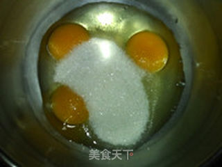 椰蓉果酱蛋糕的做法步骤:2