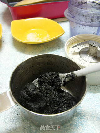 黑芝麻馅的做法步骤:7