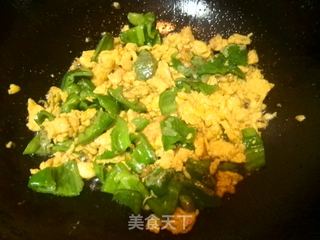 青椒炒鸡蛋的做法步骤:6