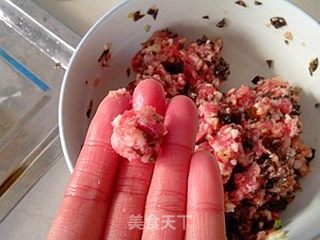 油面筋塞肉的做法步骤:7