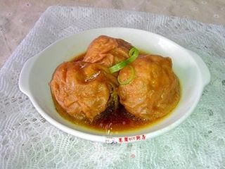 油面筋塞肉的做法步骤:12