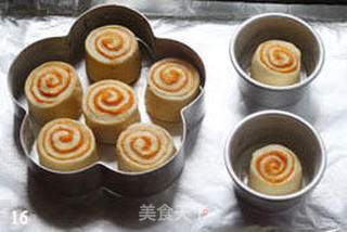 红薯花形面包的做法步骤:16
