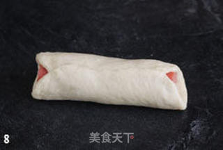 热狗花形面包的做法步骤:8