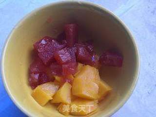 芒果山楂拌奶豆腐的做法步骤:4