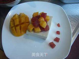 芒果山楂拌奶豆腐的做法步骤:6