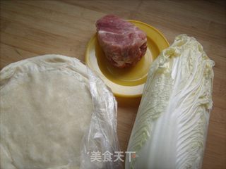 大白菜肉丝春卷的做法步骤：1