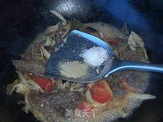 洋葱杏鲍菇炒牛筋的做法步骤:7