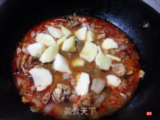 皮带面大盘鸡的做法步骤:10