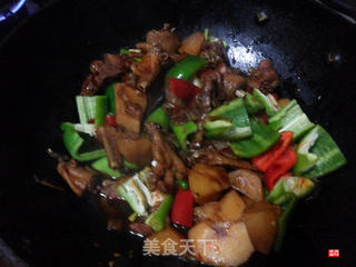 皮带面大盘鸡的做法步骤:11