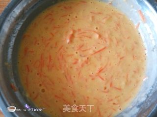 胡萝卜鸡蛋饼的做法步骤:6