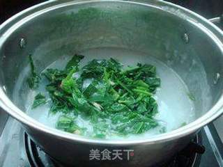 蛋花菠菜粥的做法步骤:5