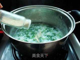 蛋花菠菜粥的做法步骤:6