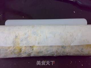 香葱沙拉肉松卷的做法步骤:16