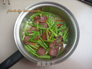 腊肠芹菜的做法步骤:6