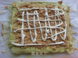 肉松菠菜蛋糕卷的做法步骤:18