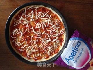 芝士熏肉披萨的做法步骤:12