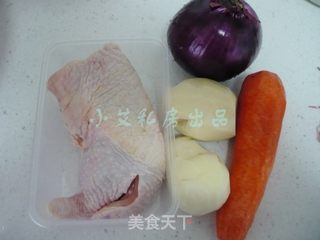 咖喱鸡肉饭的做法步骤：1