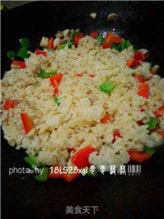 简易版：时蔬炒饭的做法步骤：7