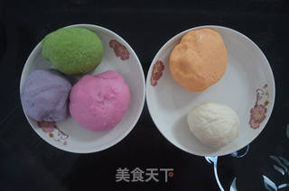 五彩花花面片的做法步骤:4