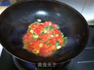 西红柿疙瘩汤的做法步骤:4