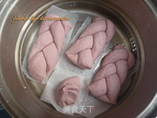 紫薯辫子馒头的做法步骤:8