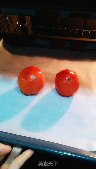 火腿芝士焗番茄的做法步骤:2