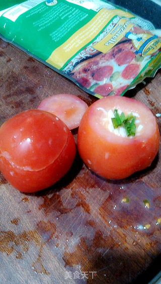 火腿芝士焗番茄的做法步骤:6