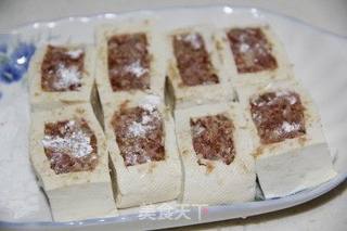 煎酿豆腐的做法步骤:4