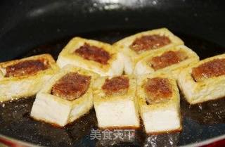 煎酿豆腐的做法步骤:7