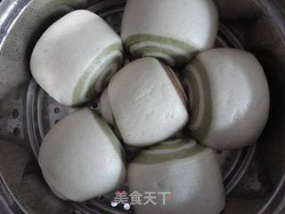 双色祥云馒头的做法步骤:11