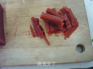 京糕桂花梨丝的做法步骤:3