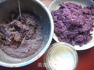 紫薯豆沙包的做法步骤:2